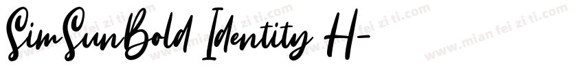 SimSunBold Identity H字体转换